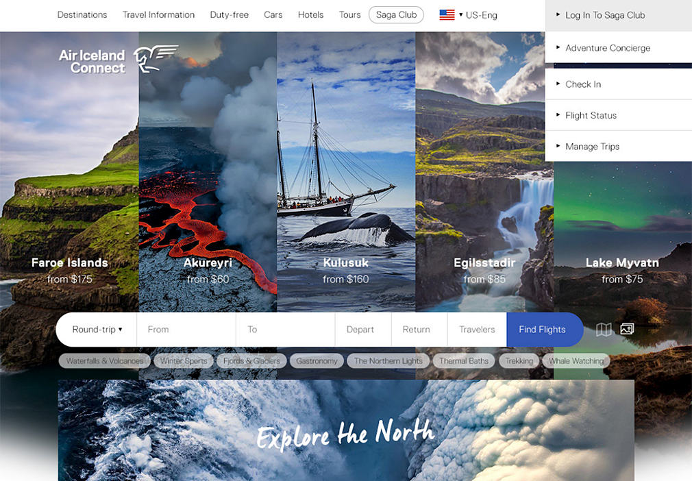 Air Iceland Connect Wireframe